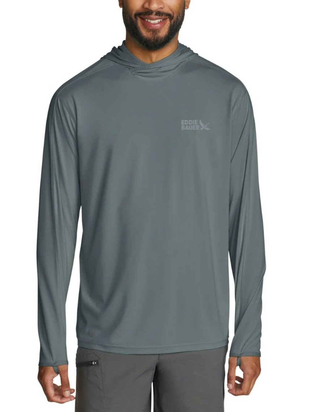Eddie Bauer Men’s UPF 50+ Performance Hoodie - Lightweight Regular Fit Blue XL